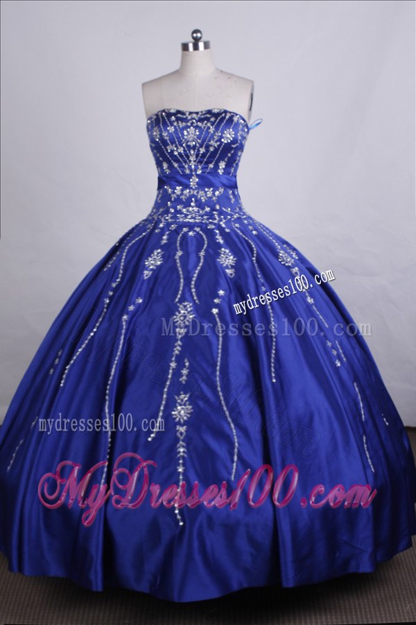 2013 Elegant Rhinestoned Decorate Ball Gown Quinceanera Dresses in Blue